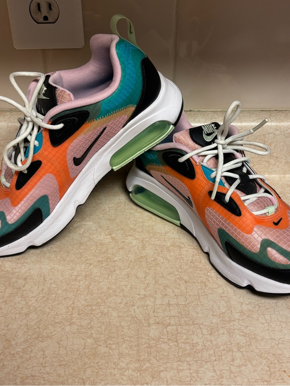 Nike Air Max 200 Light Arctic Pink Orange Pulse Size Women’s 8.5 - Picture 8 of 13